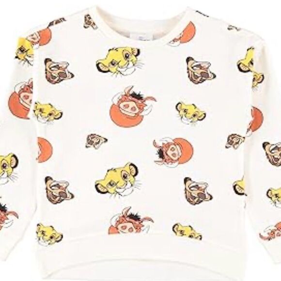 Disney Other - Disneys Lion King Print Crewneck Sweatshirt Sz S 5-6